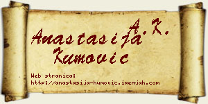 Anastasija Kumović vizit kartica